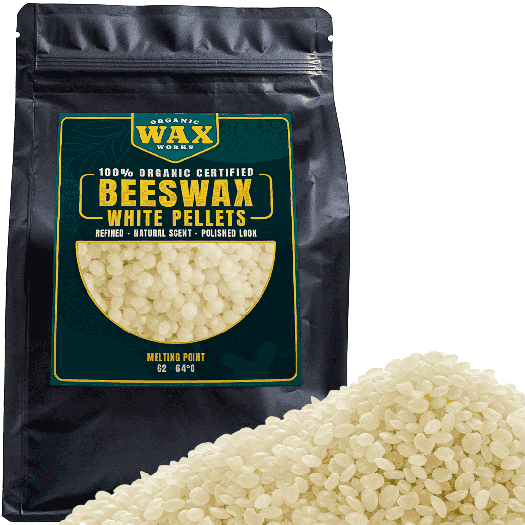 100% Organic Food‑Grade White Beeswax Pellets For Food Wraps, Lip Balm, Deodorants, Candles & Crafts
