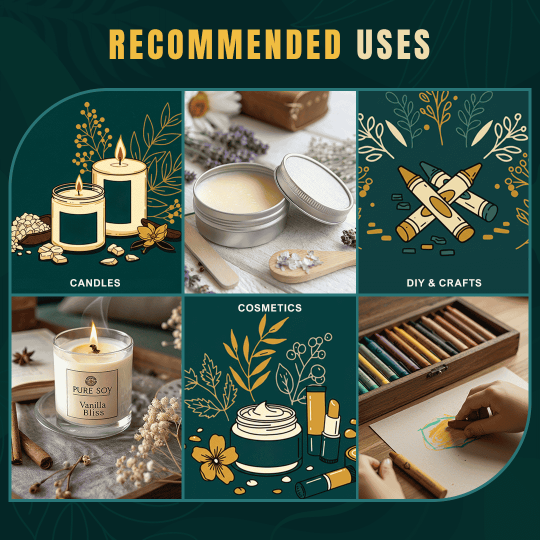 100% Organic Food‑Grade White Beeswax Pellets For Food Wraps, Lip Balm, Deodorants, Candles & Crafts