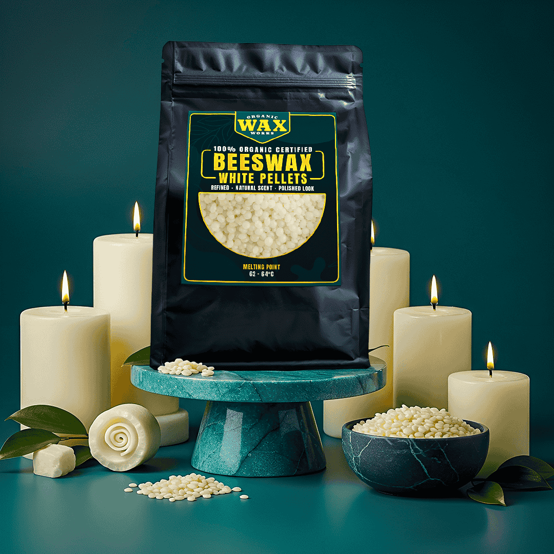 100% Organic Food‑Grade White Beeswax Pellets For Food Wraps, Lip Balm, Deodorants, Candles & Crafts