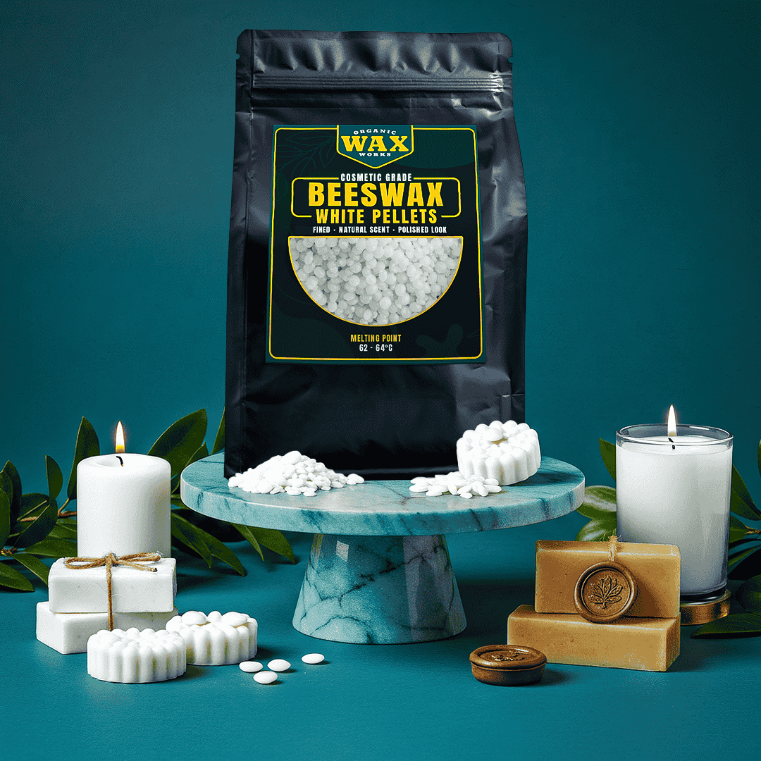 Cosmetic Grade Premium White Beeswax Pellets for Candle Making, Cosmetics & DIY Crafts