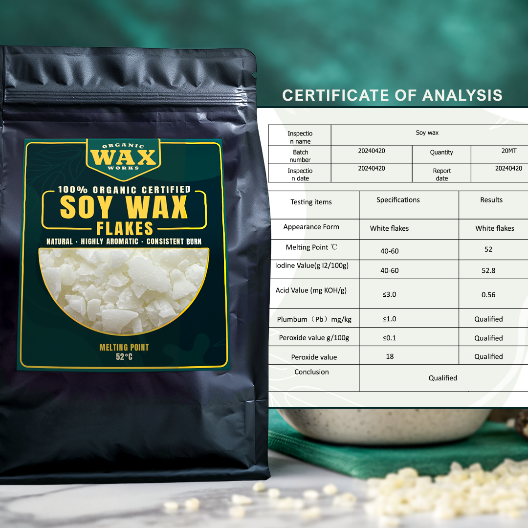 100% Organic Soy Wax Flakes – Premium Natural Soy Wax for Candle Making & DIY Crafts