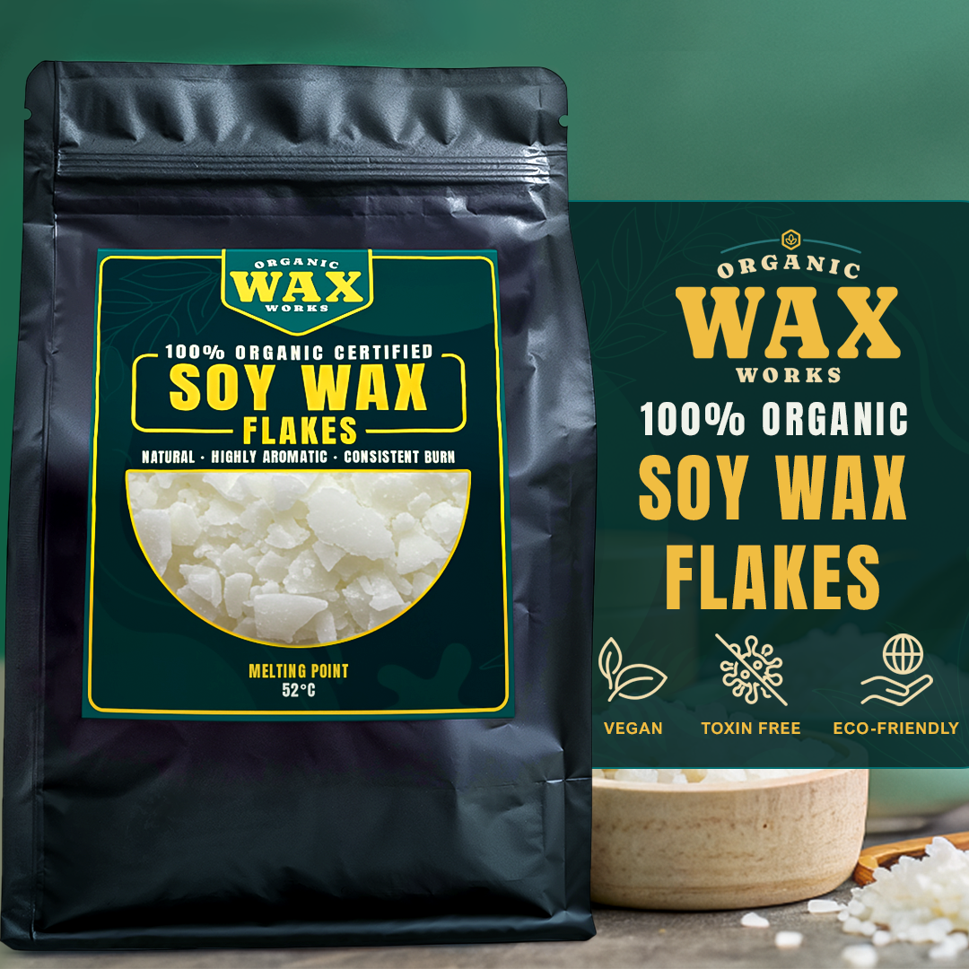 100% Organic Soy Wax Flakes – Premium Natural Soy Wax for Candle Making & DIY Crafts