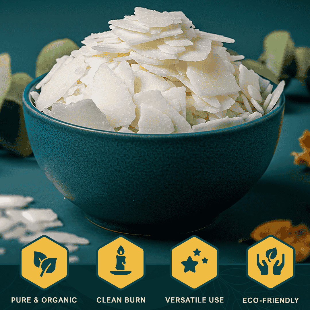 100% Organic Soy Wax Flakes – Premium Natural Soy Wax for Candle Making & DIY Crafts