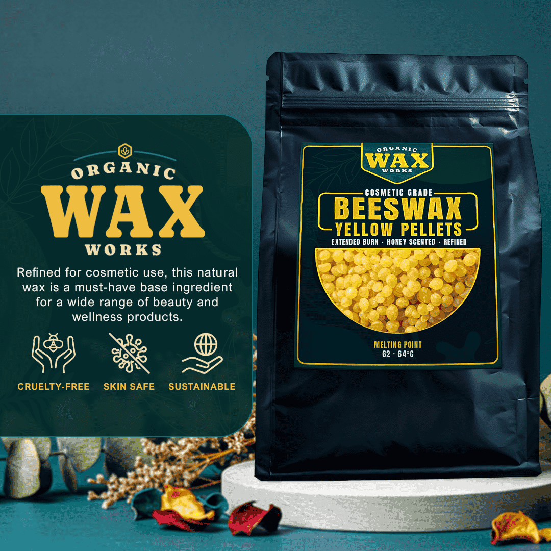 Cosmetic Grade Premium Yellow Beeswax Pellets for Candle Making, Cosmetics & DIY Crafts