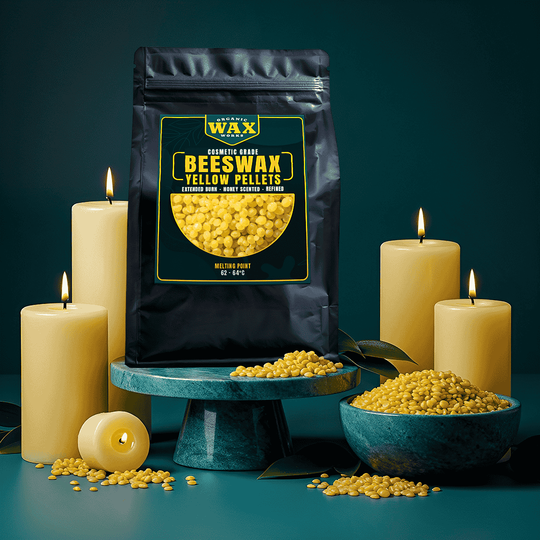 Cosmetic Grade Premium Yellow Beeswax Pellets for Candle Making, Cosmetics & DIY Crafts