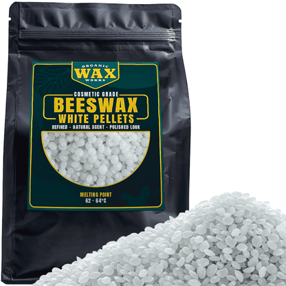 Cosmetic Grade Premium White Beeswax Pellets for Candle Making, Cosmetics & DIY Crafts