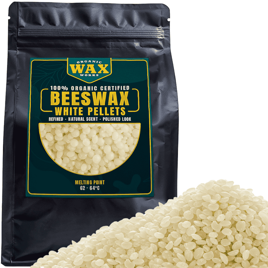 100% Organic Food‑Grade White Beeswax Pellets For Food Wraps, Lip Balm, Deodorants, Candles & Crafts