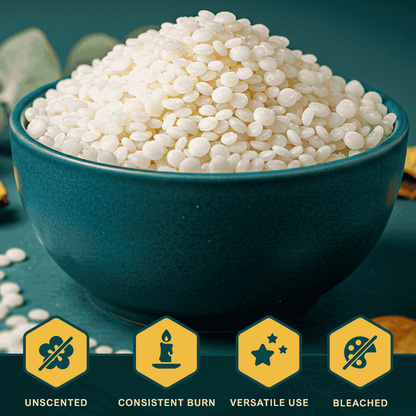 100% Organic Food‑Grade White Beeswax Pellets For Food Wraps, Lip Balm, Deodorants, Candles & Crafts