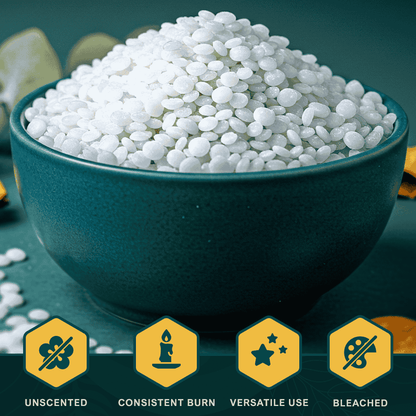 Cosmetic Grade Premium White Beeswax Pellets for Candle Making, Cosmetics & DIY Crafts