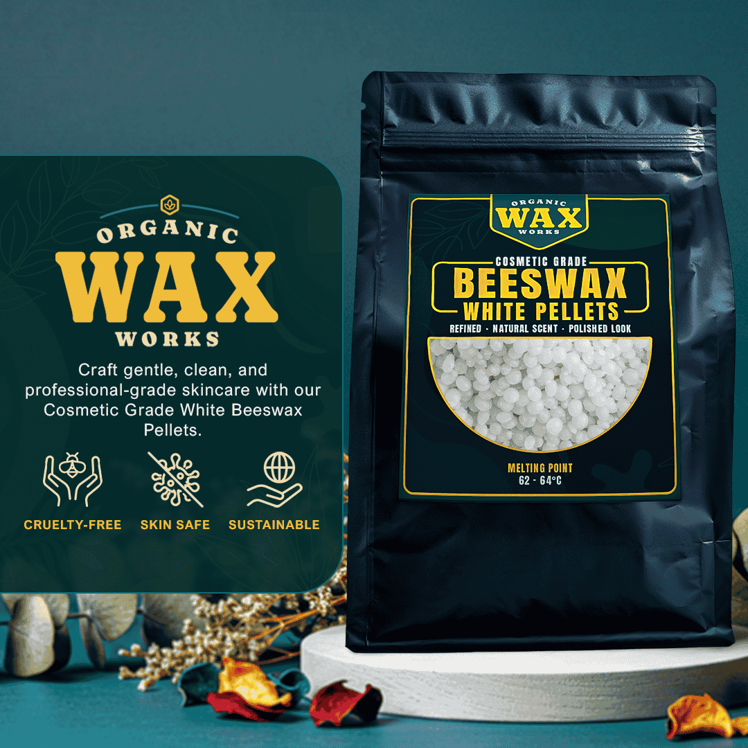 Cosmetic Grade Premium White Beeswax Pellets for Candle Making, Cosmetics & DIY Crafts