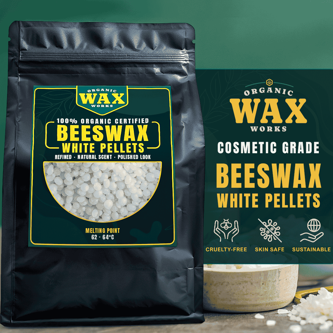 Cosmetic Grade Premium White Beeswax Pellets for Candle Making, Cosmetics & DIY Crafts