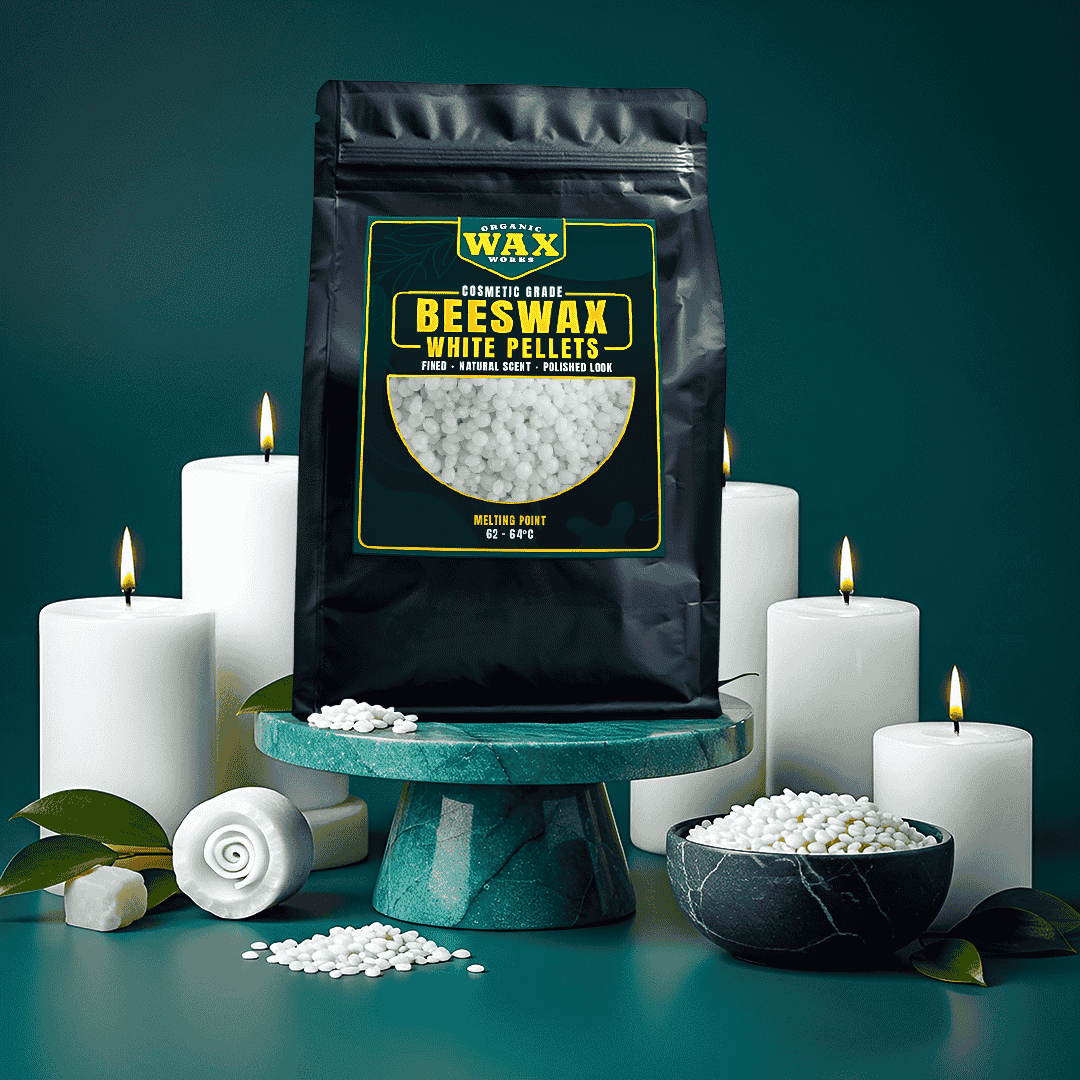 Cosmetic Grade Premium White Beeswax Pellets for Candle Making, Cosmetics & DIY Crafts