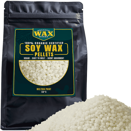 100% Organic Soy Wax Pellets – Premium Natural Soy Wax for Candle Making & DIY Crafts